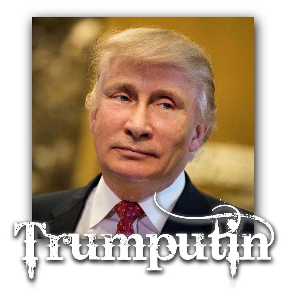 Fotomontage aus Putin und Trump